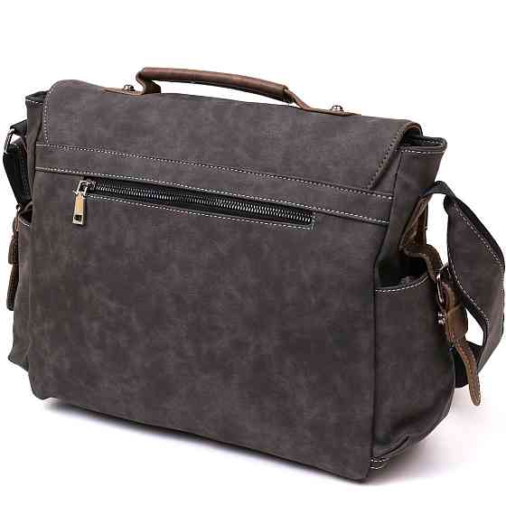 Мужская сумка из кожзама Vintage 20491 Серый Киев