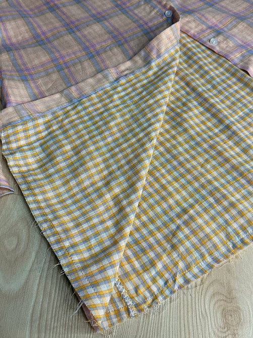 Рубашка женская A-N 27069 оверсайз двухслойная в клетку с бахромой, розовый, one size Киев - изображение 18