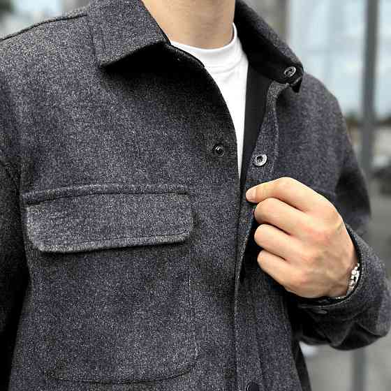 Сорочка-пальто для чоловіків Pobedov Mars. Сорочка демісезонна чоловіча темно-сіра Київ