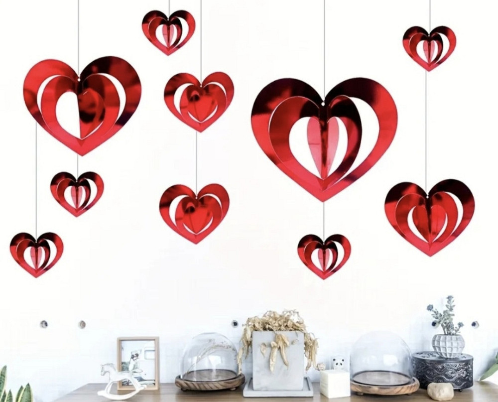 Підвісні сердечка для декору 16 шт Сміла - фото 3