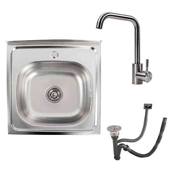 КОМПЛЕКТ мийка накладна 5050 САТИН 0,7/160 TM Valeso + змішувач NS02A Valeso Коломыя