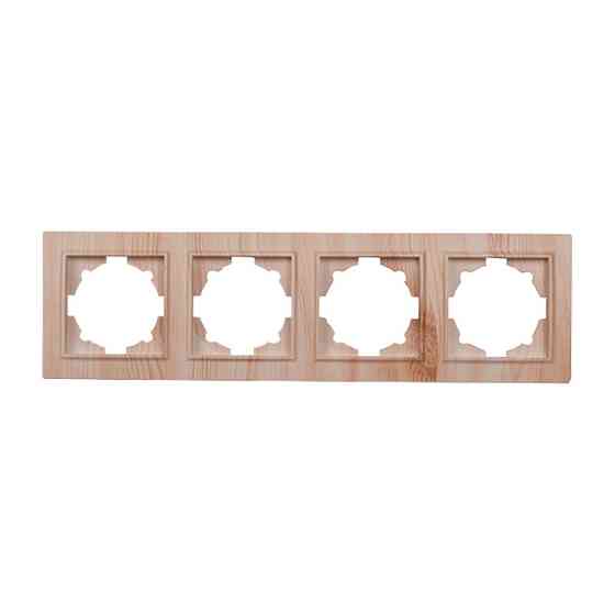 Рамка четырехместная, Enzo белое дерево Днепр