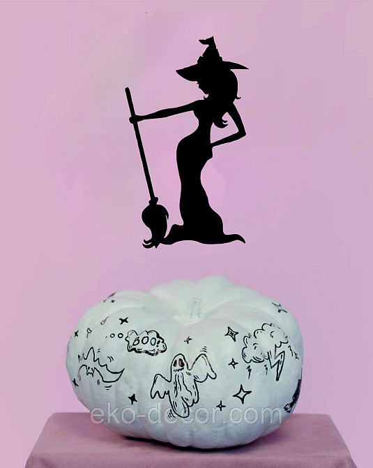 Декоративное настенное Панно «Ведьма», Декор на стену 90*52 см, Черный Киев - изображение 6