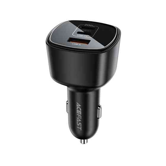 Автомобільний зарядний пристрій ACEFAST B18 200W(2USB-C+USB-A)fast car charger Black Одеса