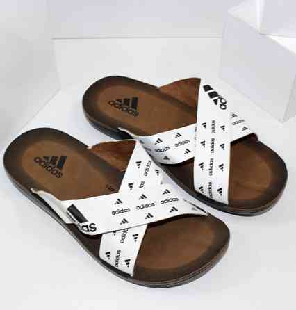 Мужские Шлёпанцы Тапочки Adidas Сланцы Белые Адидас ( размеры: 40,41,42,43,44,45) Днепр