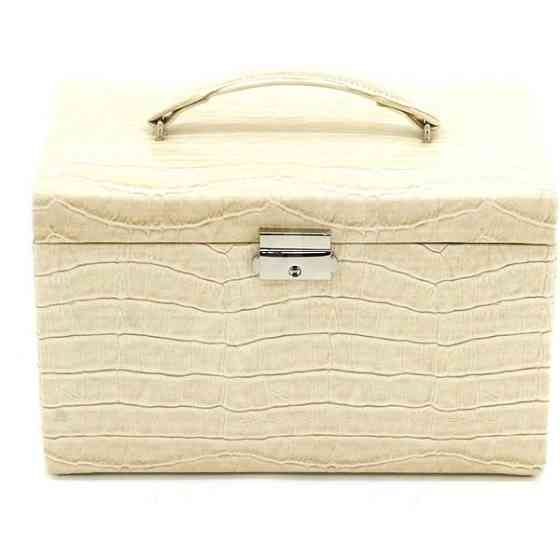 Скринька для коштовностей Friedrich Lederwaren Jolie шкіра крокодила Бежевий Київ