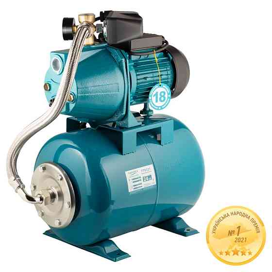 Aquatica Станция 1.1кВт Hmax 55м Qmax 60л/мин (самовсасывающий насос) 24л Украина AQUATICA JETa Коломыя