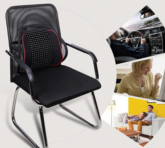 Упор для спины с ДЫШАЩИМ переплетением на сиденье в авто, офисное кресло, ортопедический с НАКЛАДКАМ Кременчуг