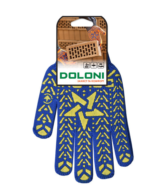 Перчатки защитные трикотажные с ПВХ рисунком Doloni Звезда 587 р.10 Ровно - изображение 3