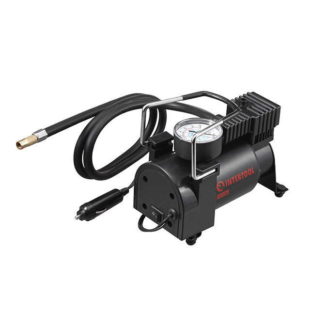 Компресор автомобільний INTERTOOL AC-0004, 12 В, 14 А, циліндр 30 мм, макс. 7 бар, шланг 1 м легкий і функціональний Львів - фото 5