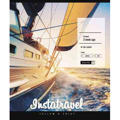 Зошит Школярик Instalife 96 аркушів лінія (096-3389L) Вінниця