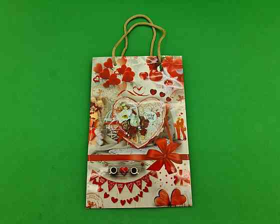 Паперовий пакет подарунковий Середній 17/26/8 (артSV-187) (12 шт.) Харків