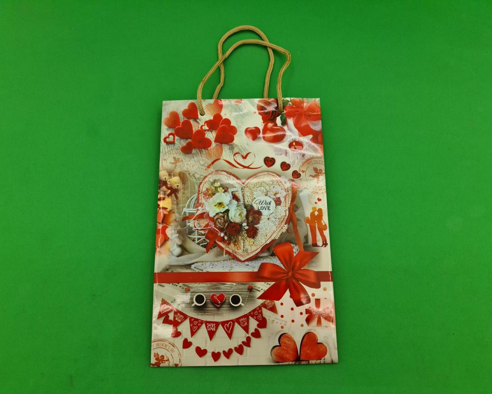 Паперовий пакет подарунковий Середній 17/26/8 (артSV-187) (12 шт.) Харків - фото 4