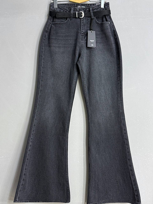 Джинсы женские Cracpot 1563 клеш mom flare с ремнем черные, черный, 28, 28, 77 см, 106 см Киев - изображение 13