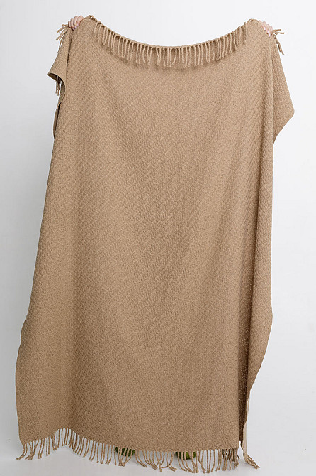 Вовняний плед покривало 140х200см 380г/м2 19P-14-beg (Бежевий) Суми - фото 3