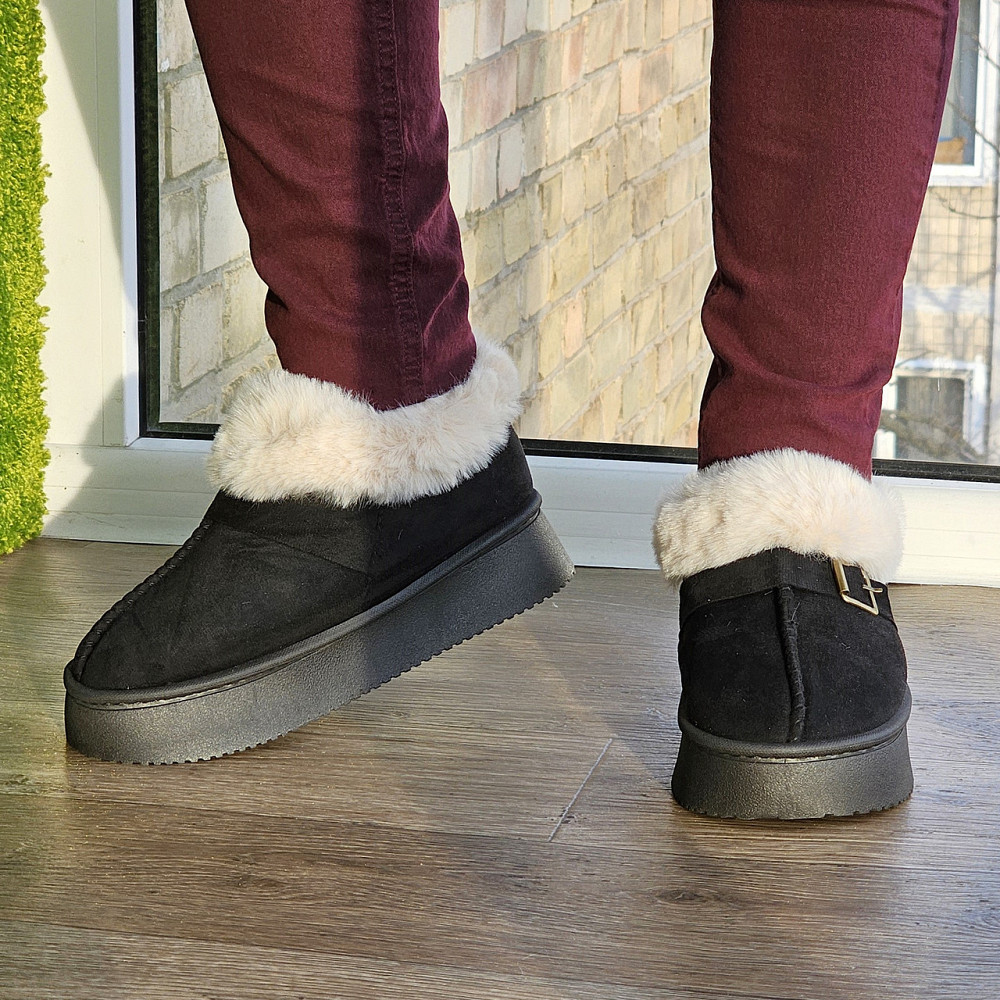 Зимові жіночі Уги Чорні Чобітки з Хутром Теплі (розміри: 36,37,38,39,40,41) Дніпро - фото 10