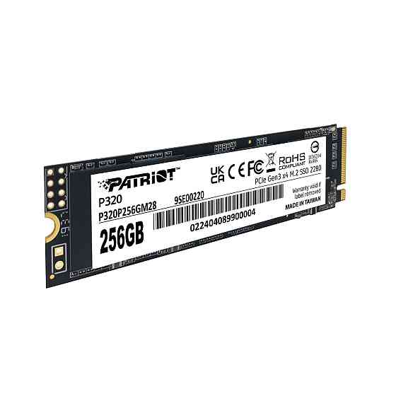 SSD M.2 Patriot P320 256GB NVMe 2280 Gen3.0 x4 3D TLC (P320P256GM28) Київ