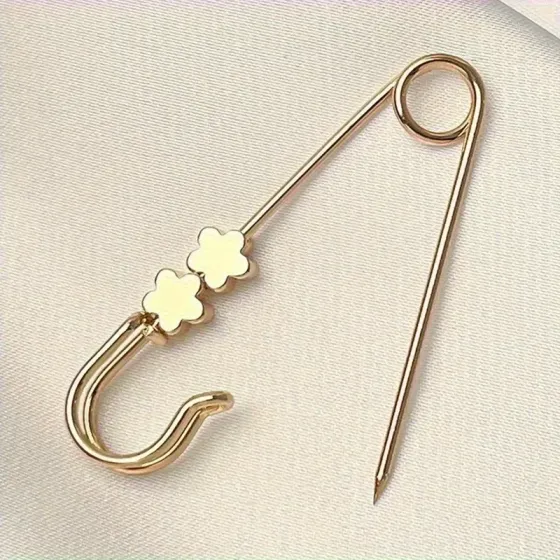 Набір брошок-шпильок 5 шт – золотисті аксесуари з фігурними елементами Київ