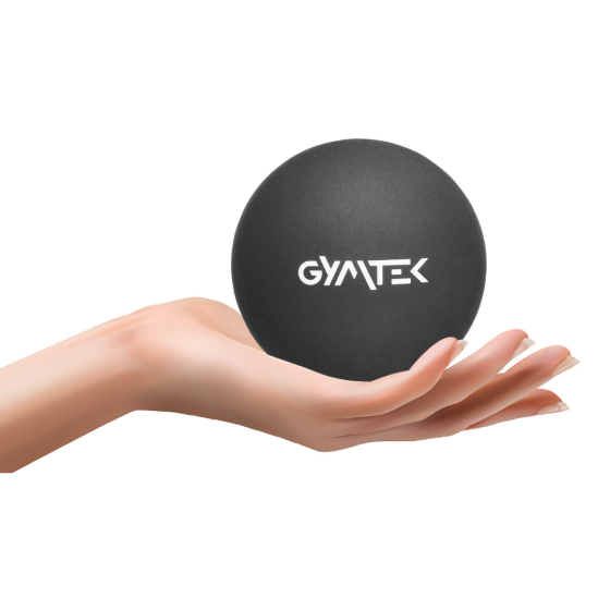 Масажний м'яч Gymtek 63 мм силіконовий чорний Киев