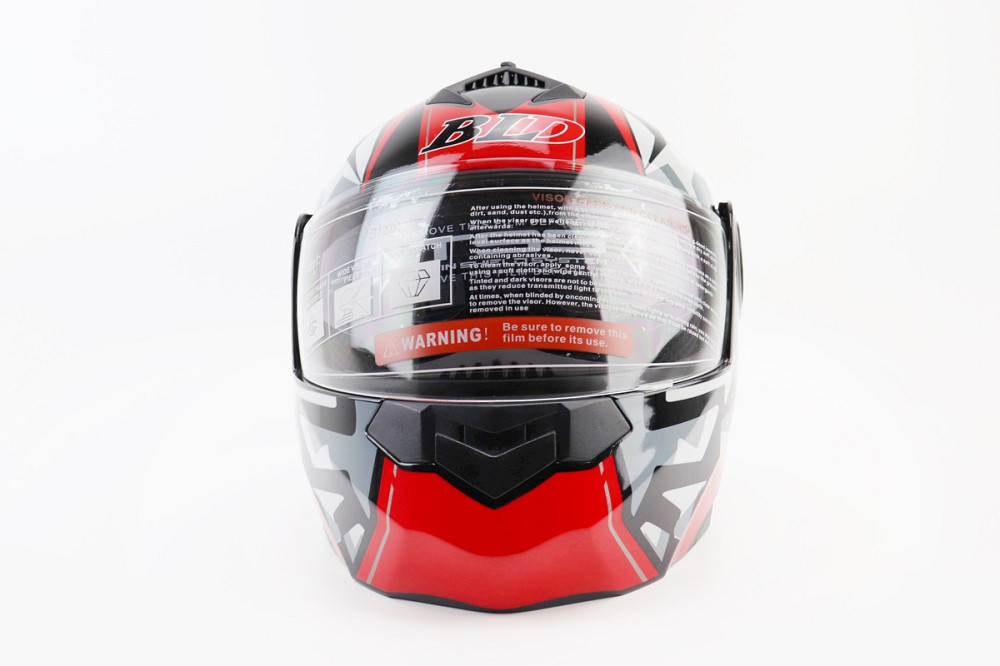 Шолом модуляр, закритий з відкидним підборіддям+відкидні окуляри BLD-159 S (55-56см), ЧОРНО-ЧЕРВОНИЙ Киев - изображение 5