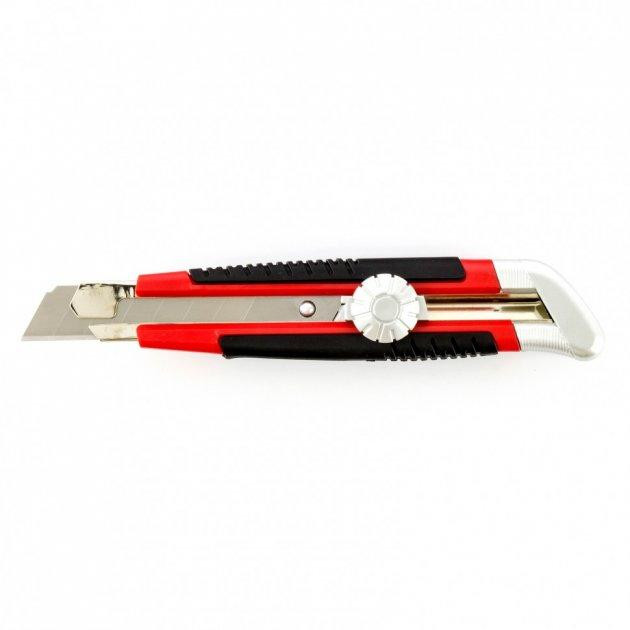 Нож 18 мм выдвижное трапециевидное лезвие металлический корпус 8 лезвий Matrix (789249) Полтава - изображение 1