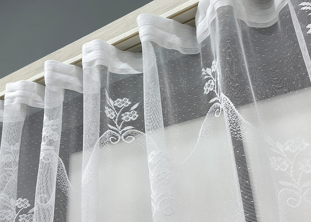 Короткая тюль, жаккард цвет белый 1612т Киев - изображение 8
