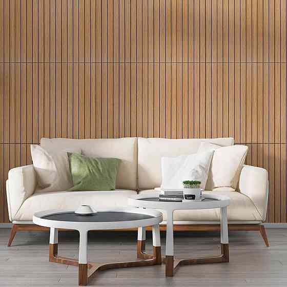 Покрытие виниловое самоклеющееся 3D рейки 600х600х2,8мм Теплый янтарь SW-00002205 Днепр