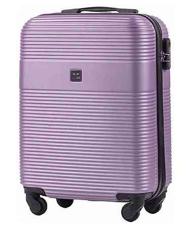 Валіза пластикова WINGS 5398 мікро 52 см світло-фіолетова Київ
