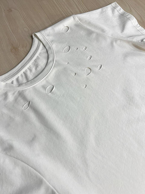 Футболка женская A-N 2528 с порезами one size, белый, one size Киев - изображение 6