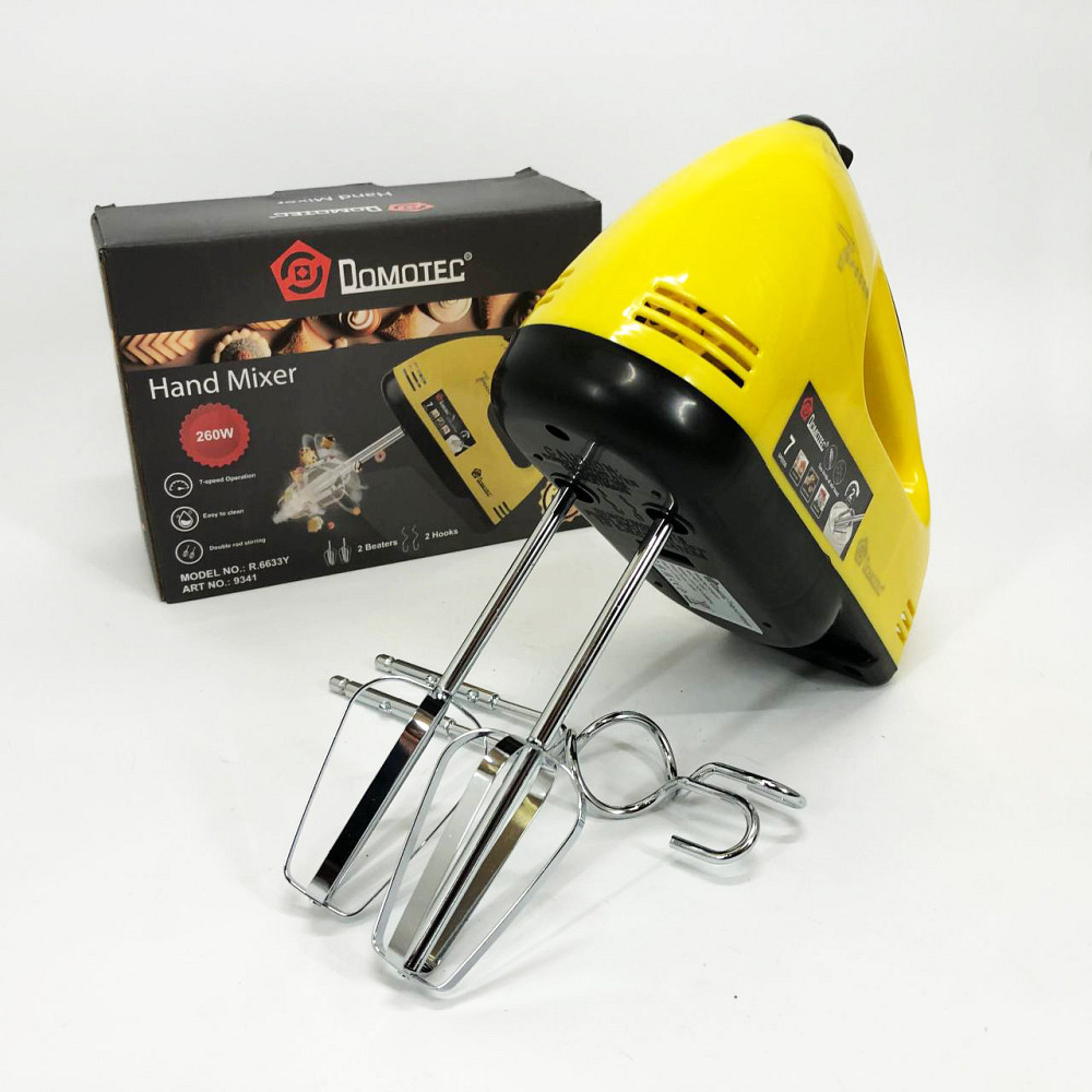 Портативный ручной миксер DOMOTEC, Ручной кухонный миксер для кондитера кухонный помощник UT-77 Львов - изображение 4
