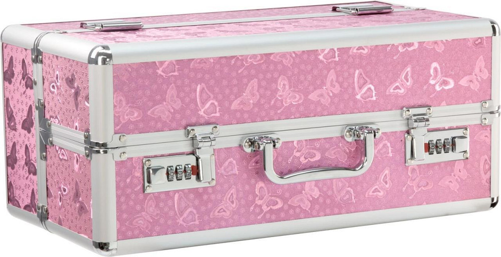 Большой кейс для хранения секс-игрушек BMS Factory Large Lokable Vibrator Case Pink, кодовый замок Sex Aura Киев - изображение 2