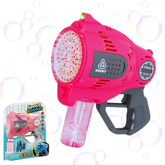 Мыльные пузыри для детей, генератор мыльных пузырей, пистолет для мыльных пузырей на аккумуляторе, розовый Каменец-Подольский