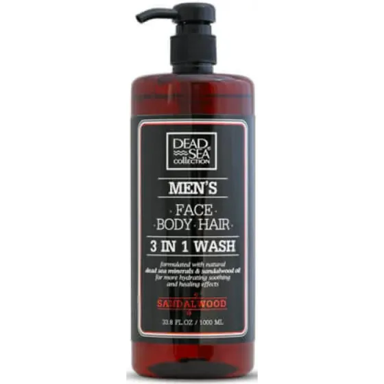 Гель для душу, волосся і обличчя Dead Sea Collection Men's Sandalwood Face, Hair & Body Wash 3 in 1  Львів