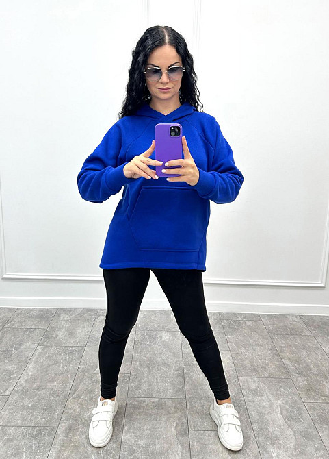 Худі вільного крою з капюшоном "Sky" оптом | Батал Електрик, 50-52 Київ - фото 1