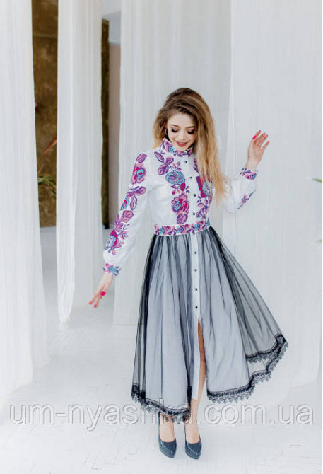 Жіноча вишита сукня, чорна вишиванка жіноча Кривой Рог - изображение 6