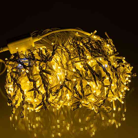 Вулична гірлянда Бахрома 36 м 600 LED білий провід Жовте сяйво36MWY Київ