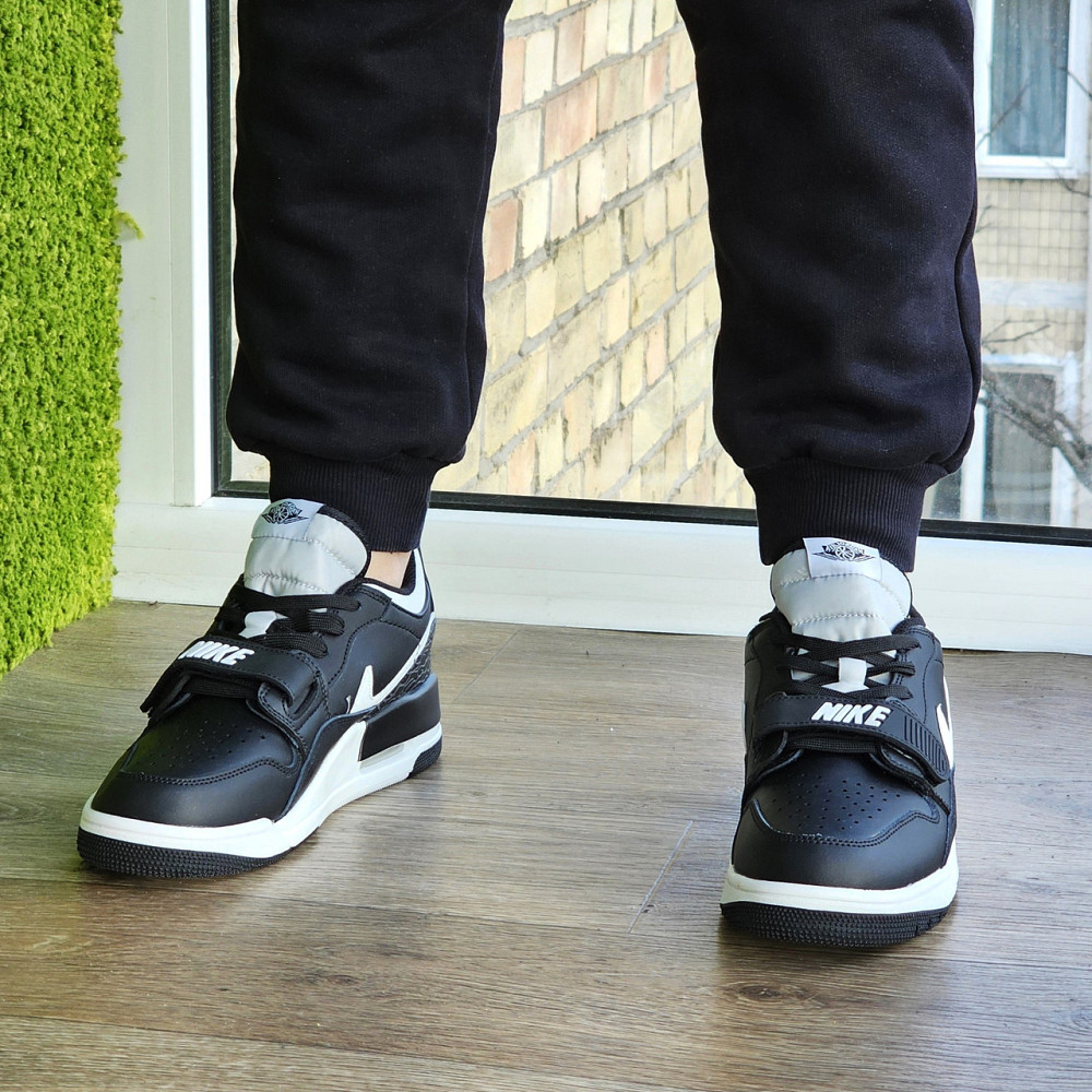 Чоловічі Термо Кросівки Nike Jordan Чорні Шкіряні Джордан Найк Єврозима (розміри:41,42,43,44,45) Відео Огляд Дніпро - фото 9