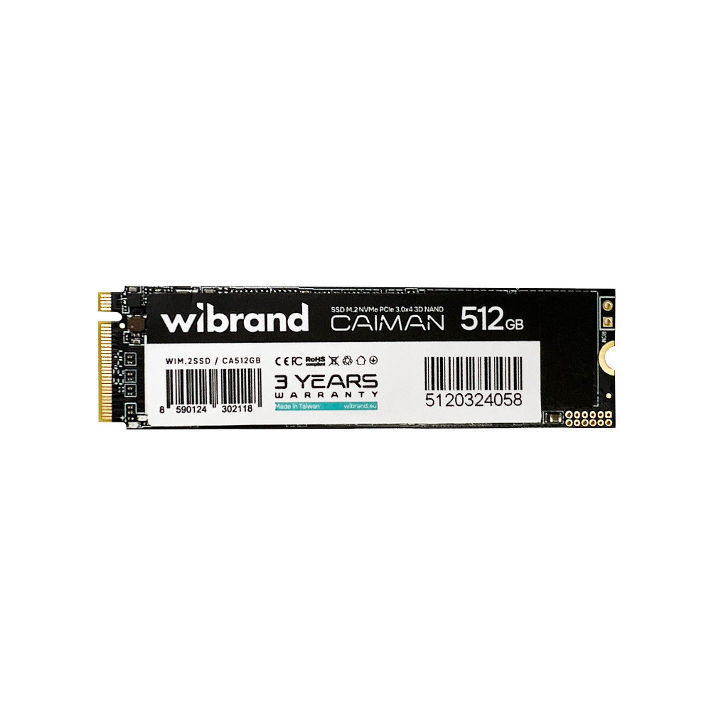 Накопичувач SSD M.2 Wibrand Caiman 512GB NVMe 2280 PCIe 3.0 3D NAND Київ - фото 7