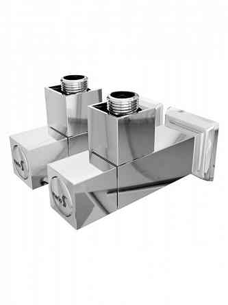 Крани кутові квадратні для рушникосушок Маріо G1/2" комплект 2 шт. Київ