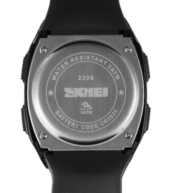 Годинник чоловічий наручний спортивний Skmei 2208 (Чорний з білим) Київ - фото 7