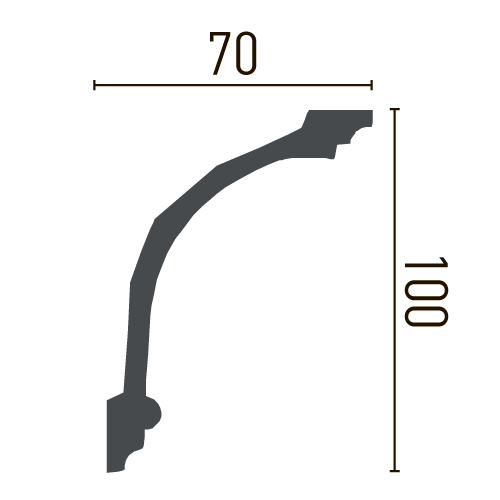 Карниз полиуретановый с орнаментом Gaudi Decor C 1071 Днепр - изображение 2
