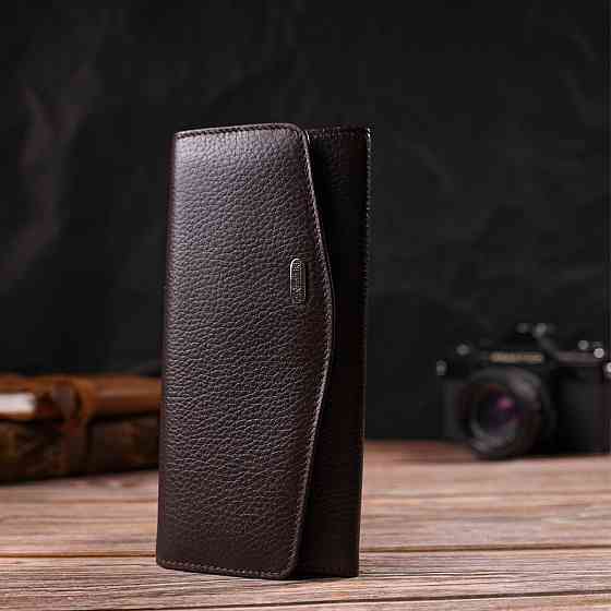 Женский кошелек с удобным функционалом кожаный CANPELLINI 21723 Коричневый Киев