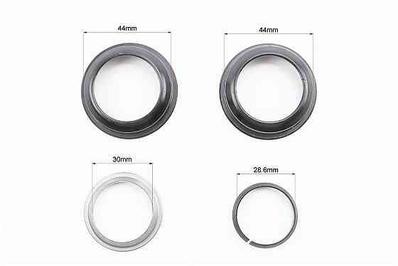 Кермова колонка 1-1/8" (44/28,6x44/30) безрізьбової вилки, напівінтегровані, пром-підшипники, чорні H114 Київ
