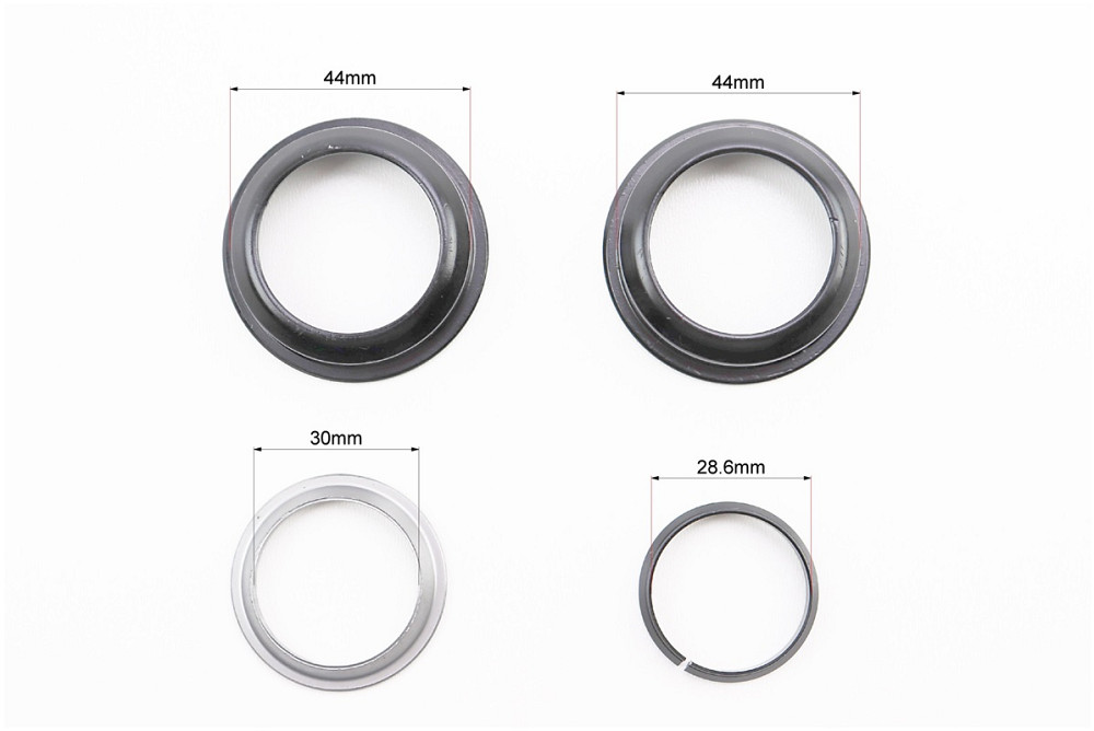 Кермова колонка 1-1/8" (44/28,6x44/30) безрізьбової вилки, напівінтегровані, пром-підшипники, чорні H114 Київ - фото 3