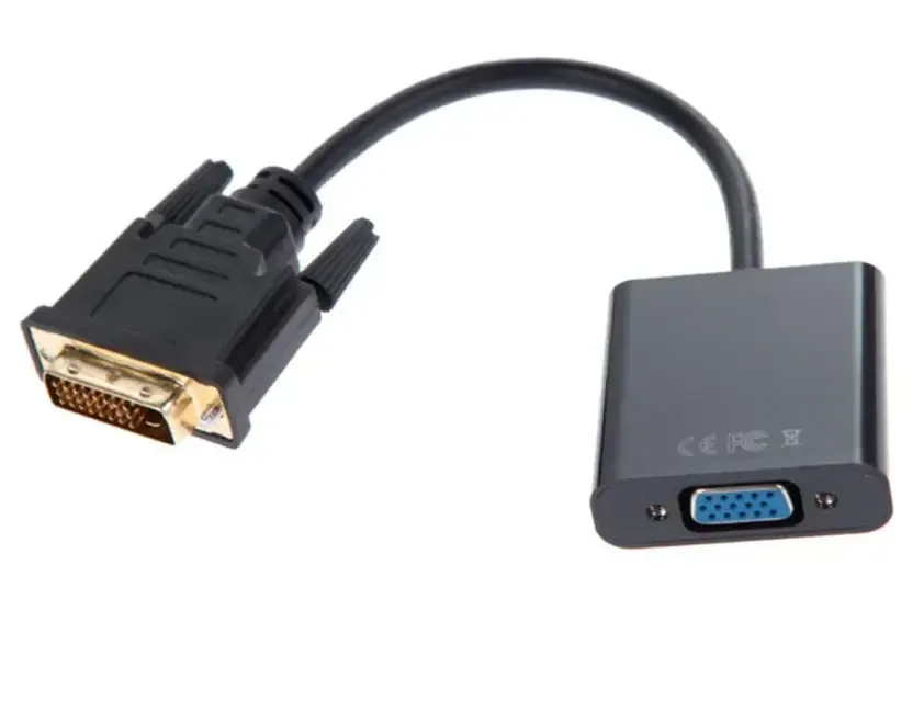 Перехідник штекер DVI-D - гніздо VGA, з кабелем 0,1м Полтава - изображение 1