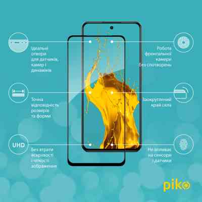 Стекло защитное Piko Full Glue Realme C75 Black (1283126608162) Винница