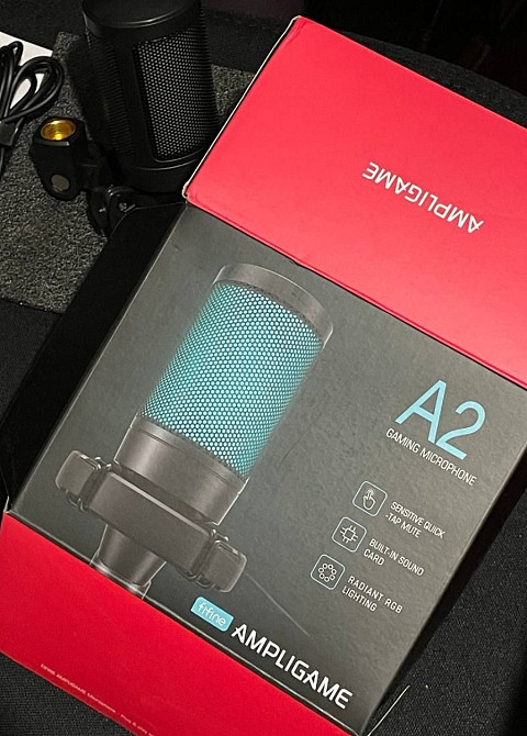 Игровой конденсаторный микрофон FIFINE Ampligame A2 с RGB подсветкой. Киев - изображение 2