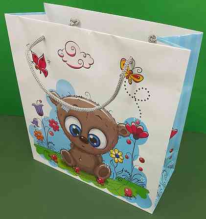 Пакет паперовий подарунковий квадратний 23*24*10 (артKV-147) (12 шт.) Харків