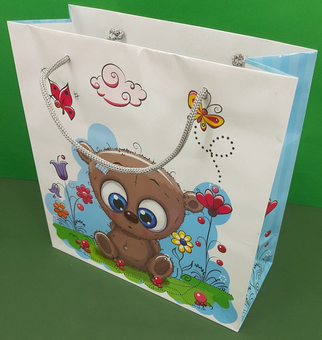 Пакет бумажный подарочный квадратный 23*24*10(артKV-147) (12 шт) Харьков - изображение 1