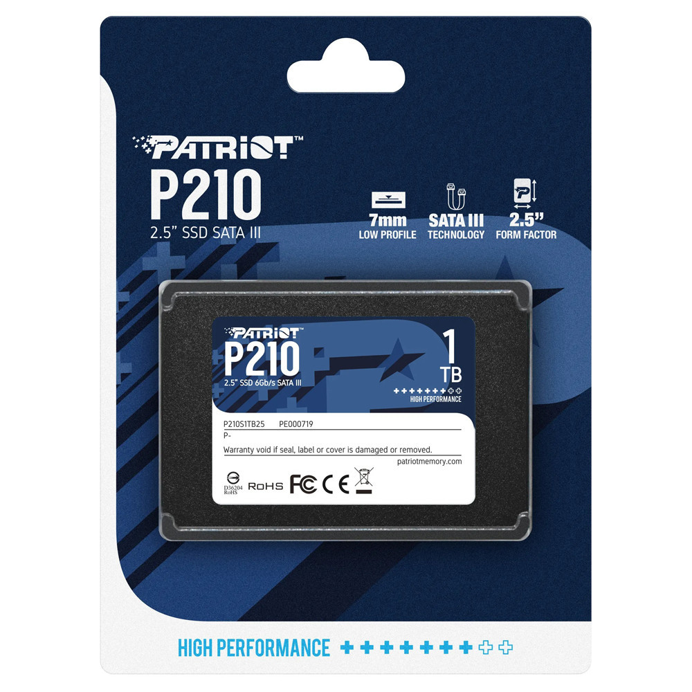 Накопичувач SSD Patriot P210 1TB 2.5" 7mm SATAIII 3D QLC Київ - фото 5